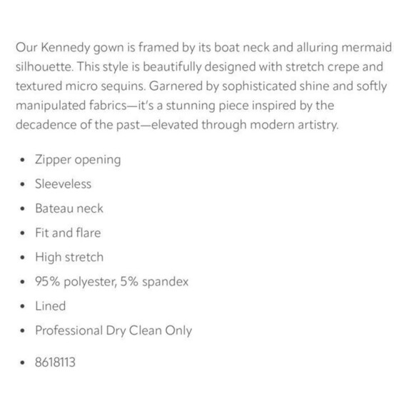 JS Collection Kennedy Draped Mermaid Maxi Dress Gown Navy NWT Sequins Sz 6 - Picture 11 of 16